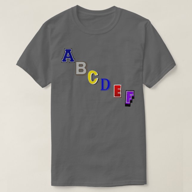 ABCDEF 2 T SHIRT (Design framsida)