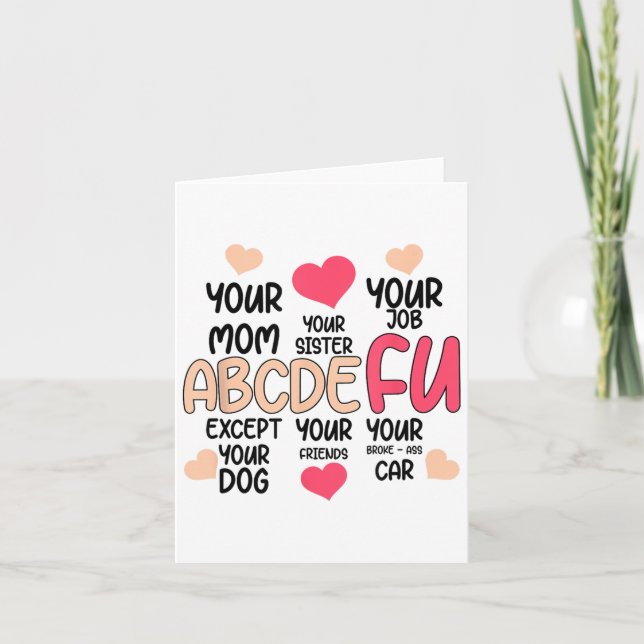 Abcdefu And Your Mom And Your Sister And Your Job  Kort (Framsida)