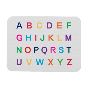 Abcs alfabet som lärer färgrika ABC-brev Magnet