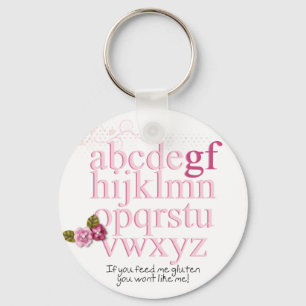 ABCs av Gluten frigör Nyckelring