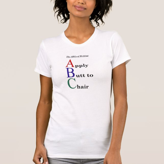 ABCs av handstil T Shirt (Framsida)