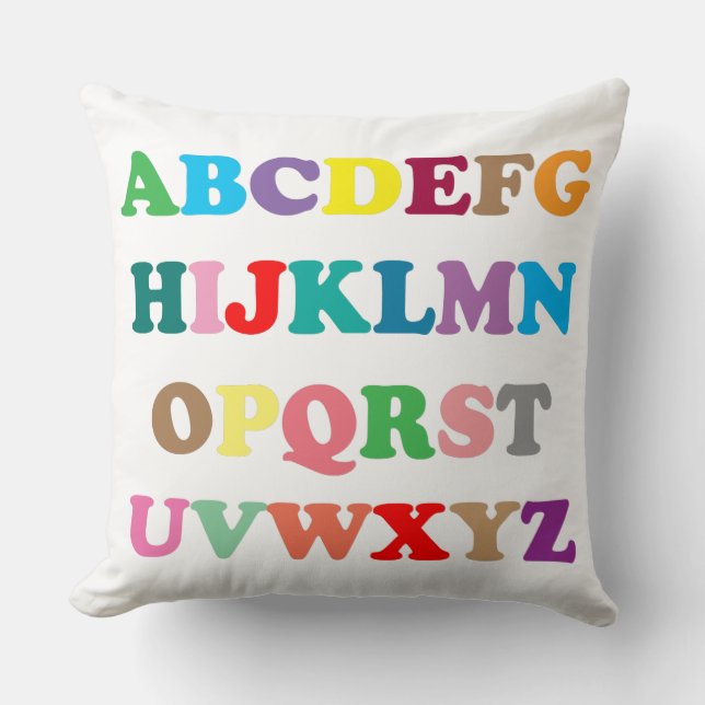 Abcs färgrika bokstäver kudde (Framsida)