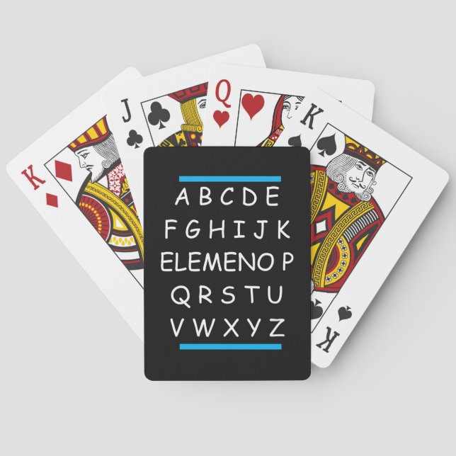 ABC's Funny Sarcastic Grammar Casinokort (Baksidan)