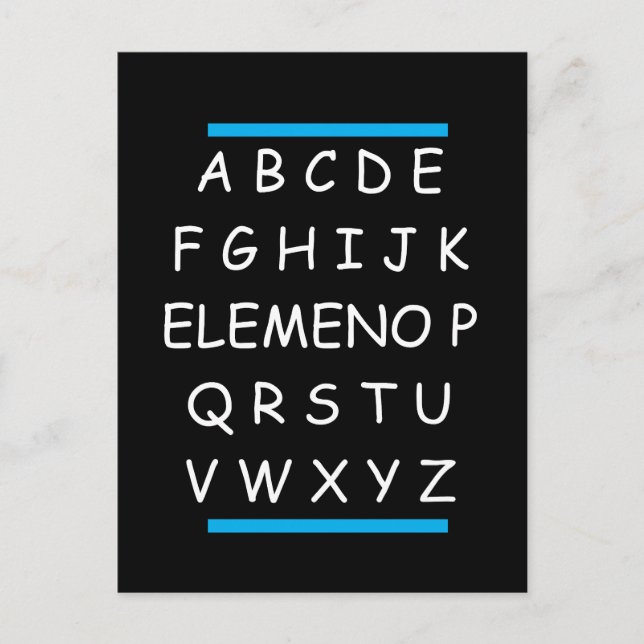 ABC's Funny Sarcastic Grammar Vykort (Framsida)