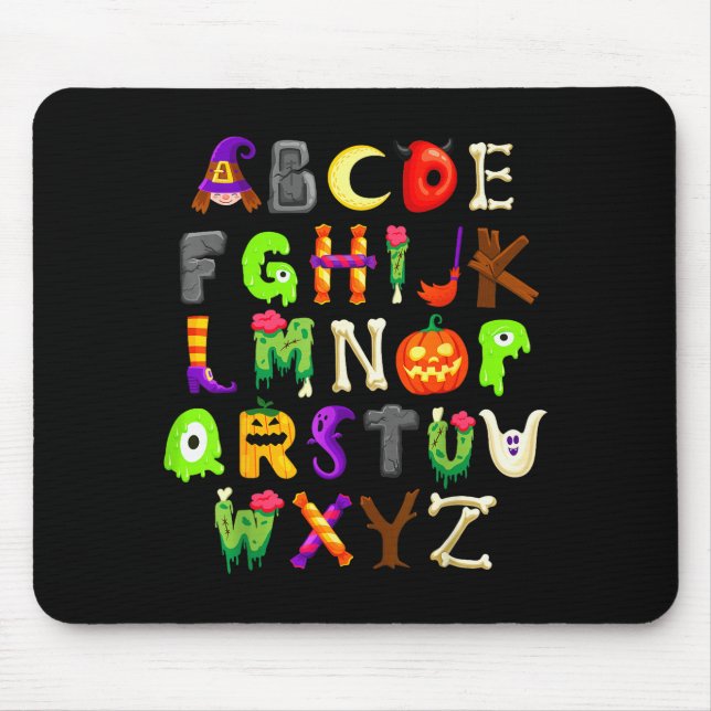Abcs Learning Förskola Lärare Rolig Halloween Musmatta (Framsidan)