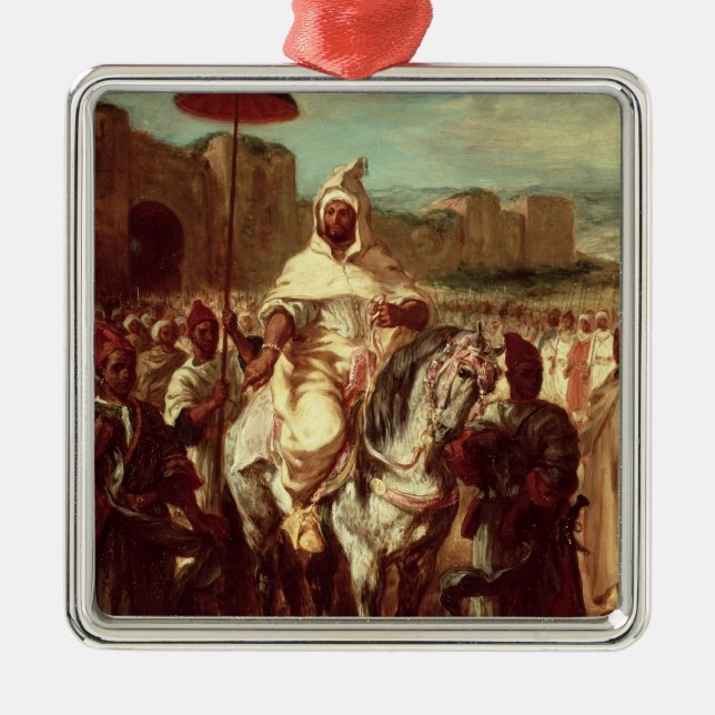 Abd Ar-Rahman Sultan av Marocko Julgransprydnad Metall (Framsidan)