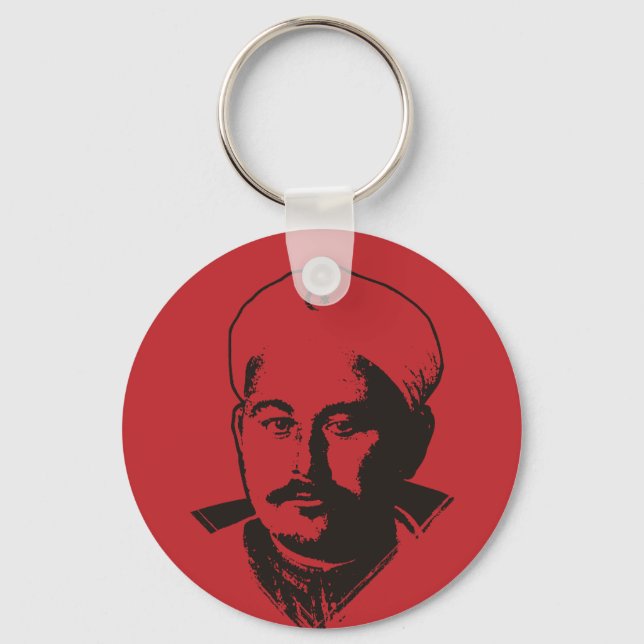 Abd el-Krim Rif Leader Icon Stil Abdelkarim Nyckelring (Framsida)