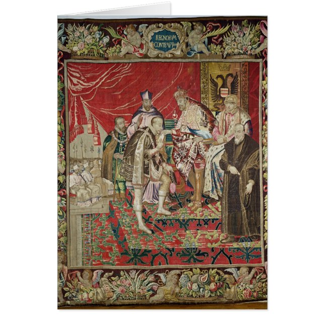 Abdikeringen av Charles V Hälsningskort (Framsidan)