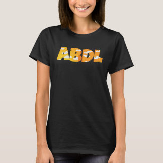 ABDL AB DL Text Vuxen Baby Diaper Älskare T Shirt