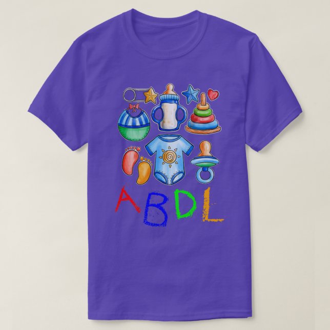 ABDL adult baby diaper lover Baby Items Collection T Shirt (Design framsida)