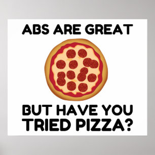 Abdominals Pizza Poster