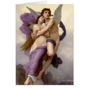"Abduction of Psyche" av Bouguereau Hälsningskort