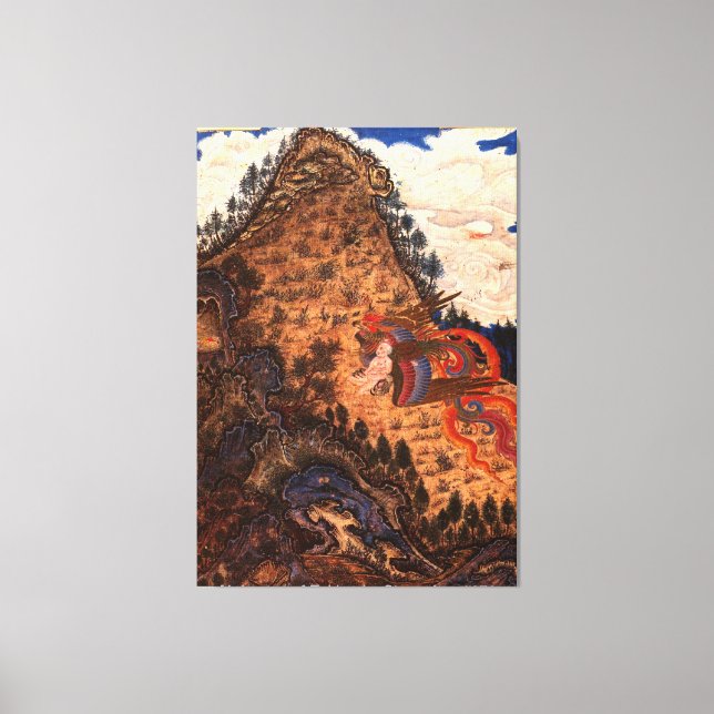 Abduktion av Zal med Simurgh / 1370 / Canvastryck (Framsida)