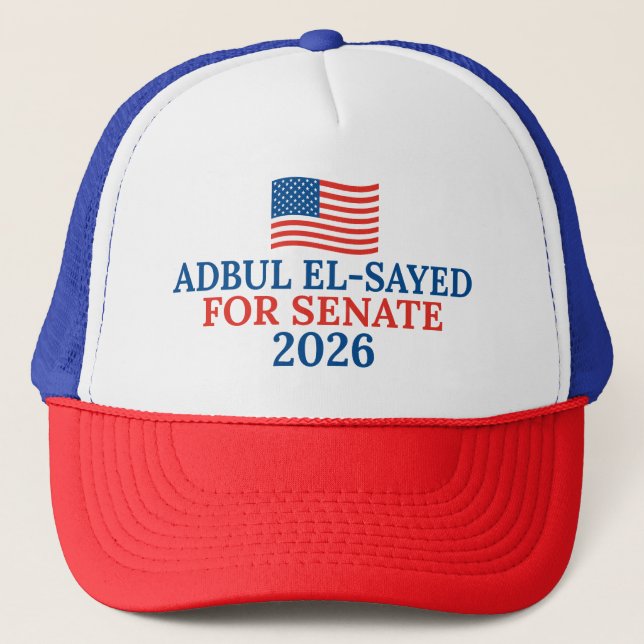 Abdul El-Sayed för senaten 2026-valet Keps (Framsida)
