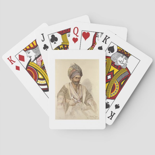 Abdullah - Kurd från Bitlis, 1852 Casinokort (Baksidan)