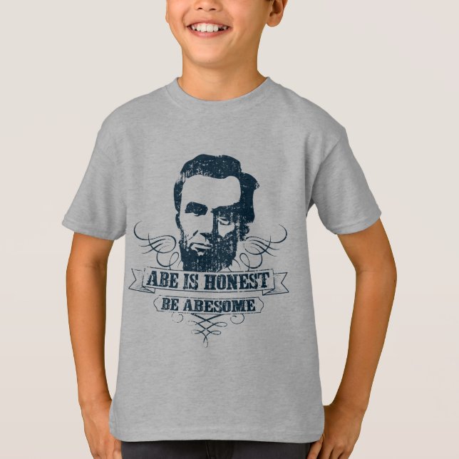 Abe är ärlig är Abesome T Shirt (Framsida)