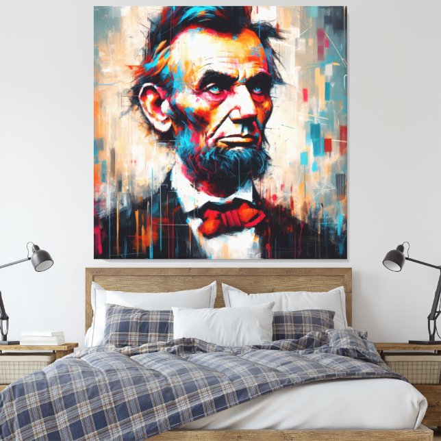 ABE LINCOLN 16TH U.S PRESIDENT 10 CANVASTRYCK (Insitu (sovrum))