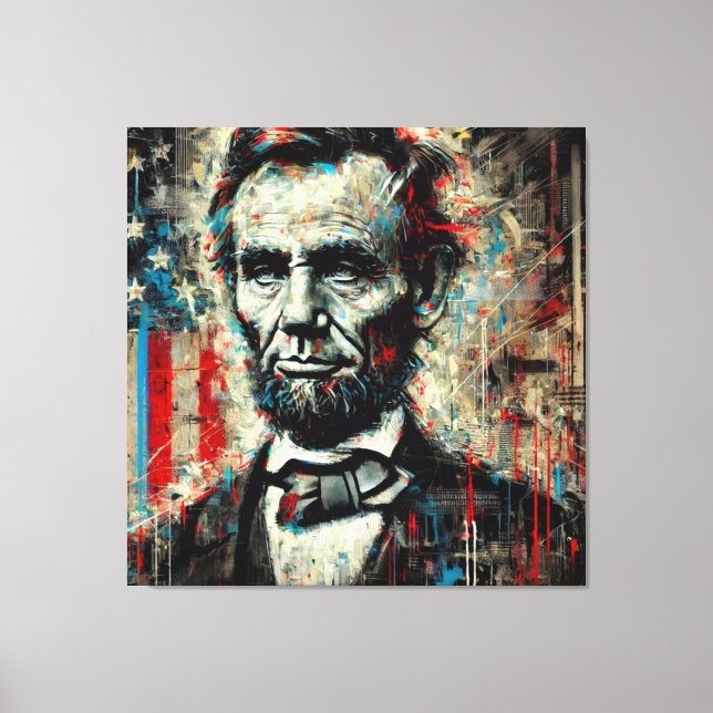 ABE LINCOLN 16TH U.S PRESIDENT 12 CANVASTRYCK (Framsida)