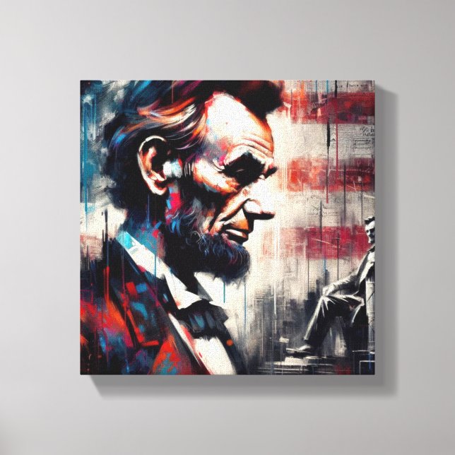 ABE LINCOLN 16TH U.S PRESIDENT 3 CANVASTRYCK (Framsida)