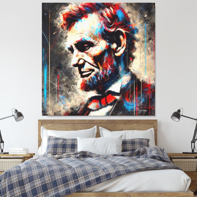 ABE LINCOLN 16TH U.S PRESIDENT 5 CANVASTRYCK (Insitu (sovrum))