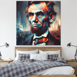 ABE LINCOLN 16TH U.S PRESIDENT CANVASTRYCK