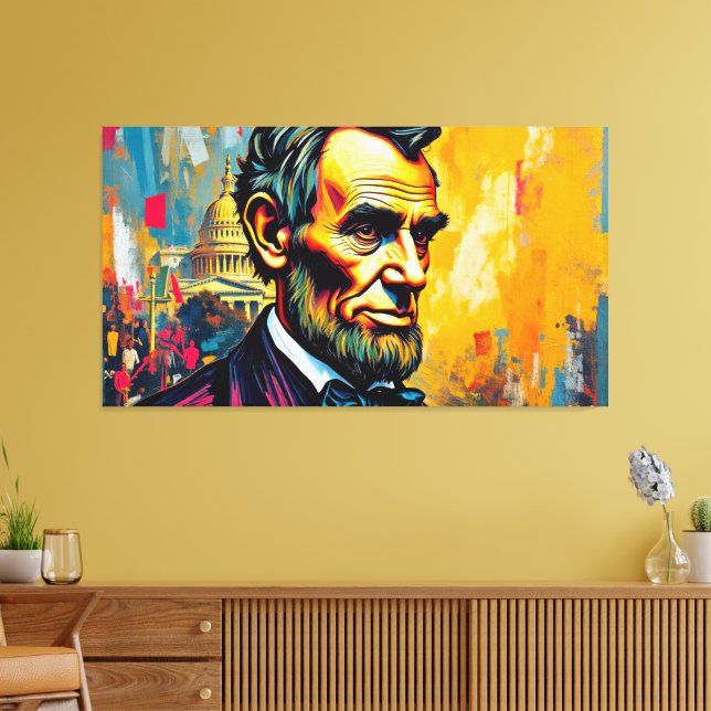 ABE LINCOLN 3 CANVASTRYCK (Insitu (Vardagsrum))