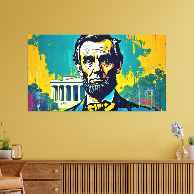 ABE LINCOLN 4 CANVASTRYCK (Insitu (Vardagsrum))