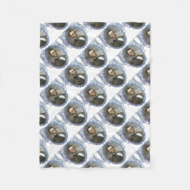 Abe Lincoln American President Vintage Porträtt US Fleecefilt