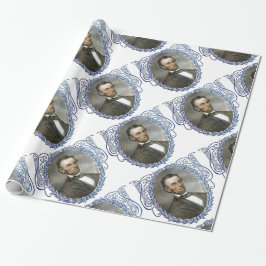 Abe Lincoln Amerikansk President Vintage Porträtt Presentpapper