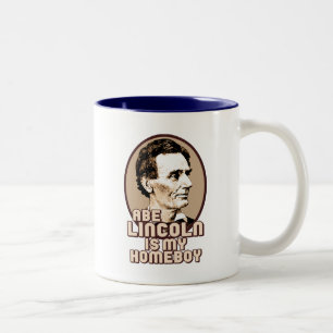 Abe Lincoln är min Homeboy Två-Tonad Mugg
