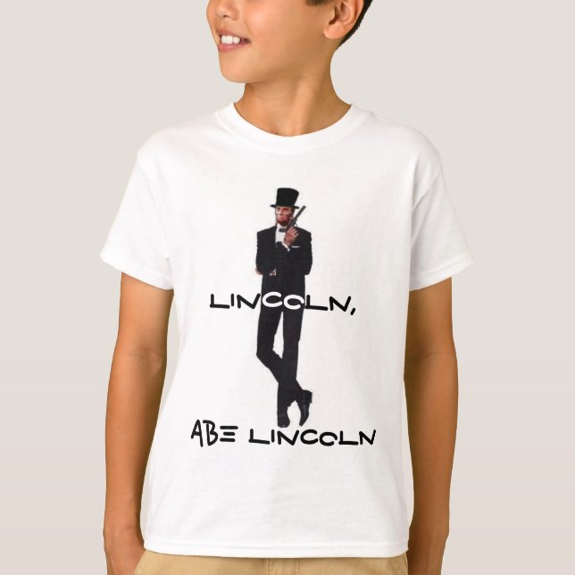 Abe LIncoln Barn Ringer Shirt Tee Shirt (Framsida)