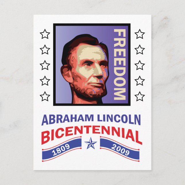 Abe Lincoln - Bicentennial Seal Vykort (Framsida)