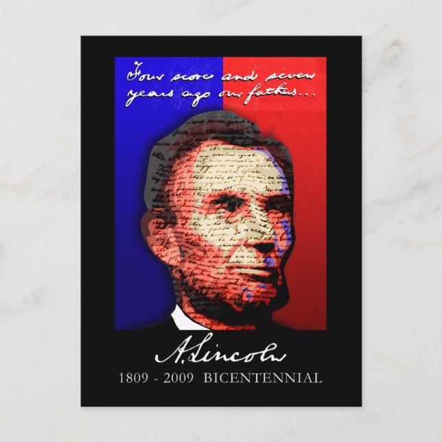 Abe Lincoln - Bicentennial Vykort (Framsida)