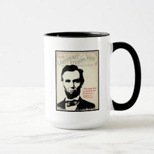 Abe Lincoln citationstecken Mugg