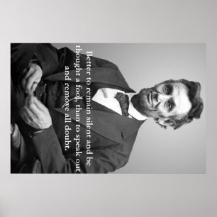 Abe Lincoln citationsteckenaffisch Poster