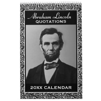 Abe Lincoln citerar med presidentfotot Kalender