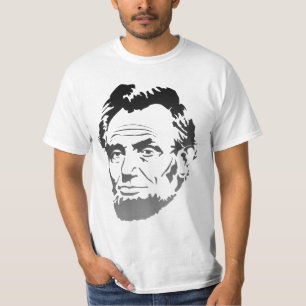 Abe Lincoln Fade till Grått Porträtt-Shirt Tee Shirt