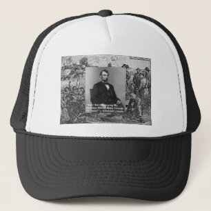 Abe Lincoln "Förinta fiender" Visdoms Citat Gåvor Truckerkeps