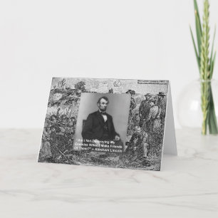 Abe Lincoln "Förstör fiender" Visdoms citat presen Kort