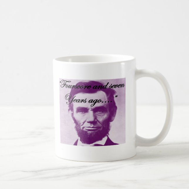 Abe Lincoln "Fourscore och sju år sedan ", Kaffemugg (Höger)