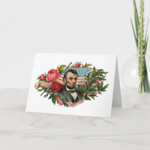 Abe Lincoln Garland Flagga Kort