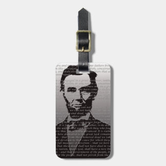 Abe Lincoln Gettysburg adress Bagagebricka