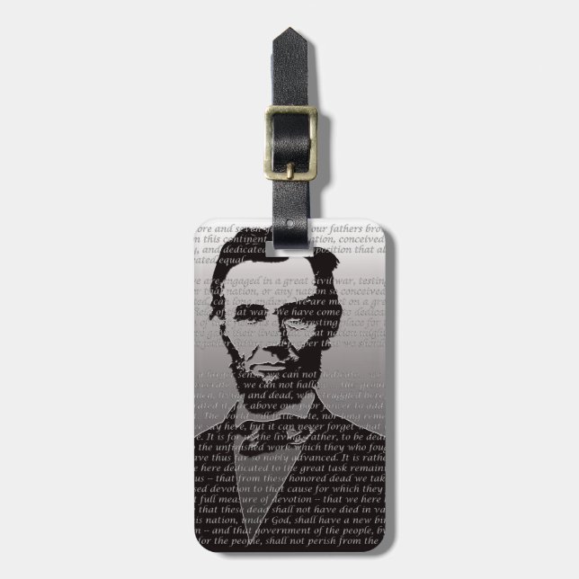 Abe Lincoln Gettysburg adress Bagagebricka (Vertikal Framsida)