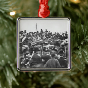 Abe Lincoln Gettysburg Adress: Slut på Krig Julgransprydnad Metall