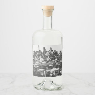 Abe Lincoln Gettysburg Adress: Slut på Krig Spritflaskor Etikett