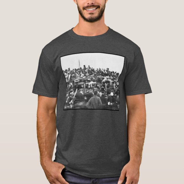 Abe Lincoln Gettysburg Adress: Slut på Krig T Shirt (Framsida)