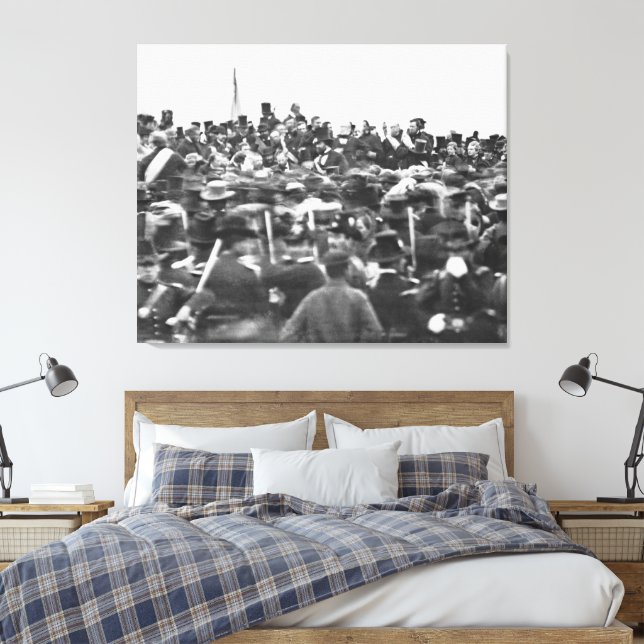 Abe Lincoln Gettysburgtalet: Slutet på inbördeskri Canvastryck (Insitu (sovrum))