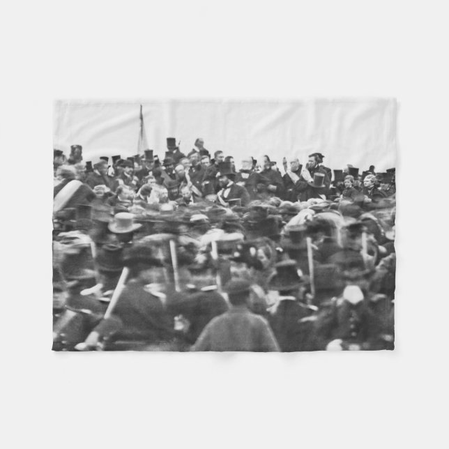 Abe Lincoln Gettysburgtalet: Slutet på inbördeskri Fleecefilt (Framsidan (Horisontell))