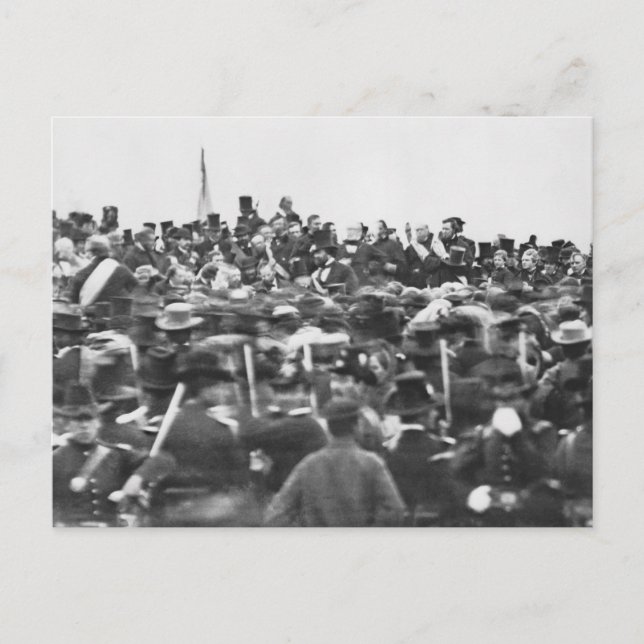 Abe Lincoln Gettysburgtalet: Slutet på inbördeskri Vykort (Framsida)