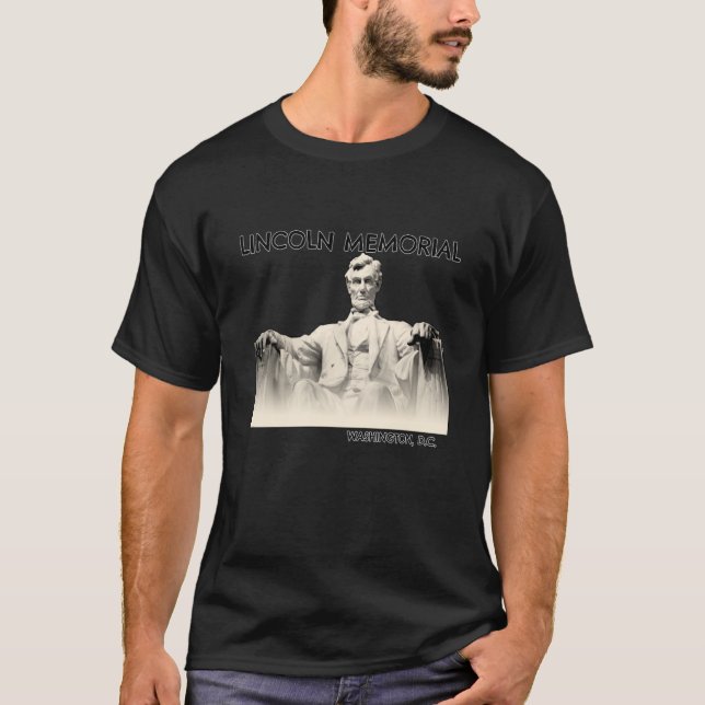 Abe Lincoln i Washington D C Monument T Shirt (Framsida)